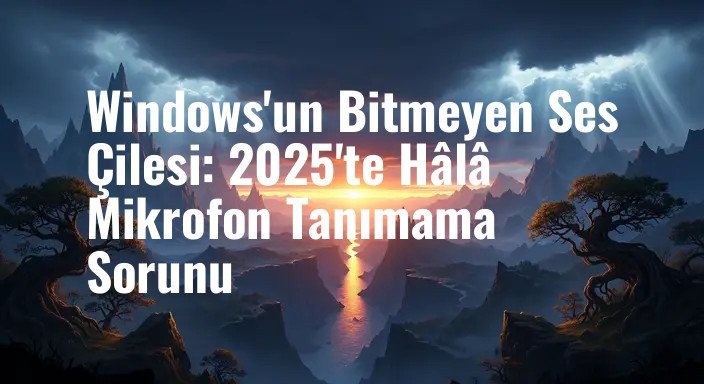 Windows'un Bitmeyen Ses Çilesi: 2025'te Hâlâ Mikrofon Tanımama Sorunu