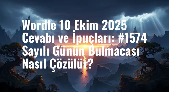 Wordle 10 Ekim 2025 Cevabı ve İpuçları: #1574 Sayılı Günün Bulmacası Nasıl Çözülür?