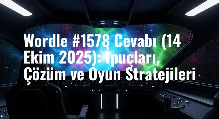 Wordle #1578 Cevabı (14 Ekim 2025): İpuçları, Çözüm ve Oyun Stratejileri