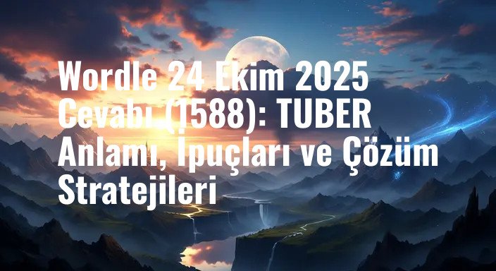 Wordle 24 Ekim 2025 Cevabı (1588): TUBER Anlamı, İpuçları ve Çözüm Stratejileri