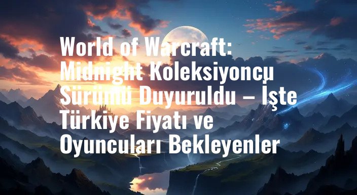 World of Warcraft: Midnight Koleksiyoncu Sürümü Duyuruldu – İşte Türkiye Fiyatı ve Oyuncuları Bekleyenler