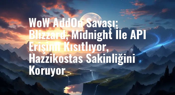 WoW AddOn Savaşı: Blizzard, Midnight İle API Erişimi Kısıtlıyor, Hazzikostas Sakinliğini Koruyor