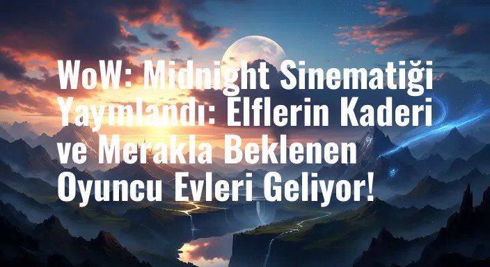 WoW: Midnight Sinematiği Yayınlandı: Elflerin Kaderi ve Merakla Beklenen Oyuncu Evleri Geliyor!