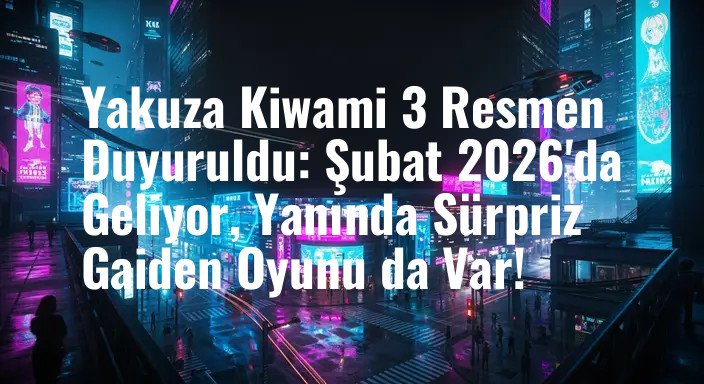 Yakuza Kiwami 3 Resmen Duyuruldu: Şubat 2026'da Geliyor, Yanında Sürpriz Gaiden Oyunu da Var!