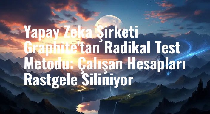 Yapay Zeka Şirketi Graphite'tan Radikal Test Metodu: Çalışan Hesapları Rastgele Siliniyor