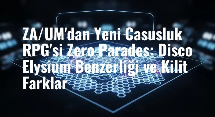 ZA/UM'dan Yeni Casusluk RPG'si Zero Parades: Disco Elysium Benzerliği ve Kilit Farklar